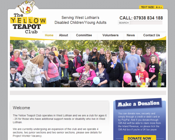 Yellow Teapot Club - 3rd Sector Websites from Inspire