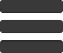 Hamburger menu icon with three horizontal bars representing a hidden navigation menu