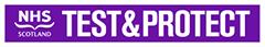 NHS Scotland Test & Protect purple button logo
