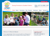 Screenshot of Ship Splash and Yellow Teapot Club charity websites showing community activities and information