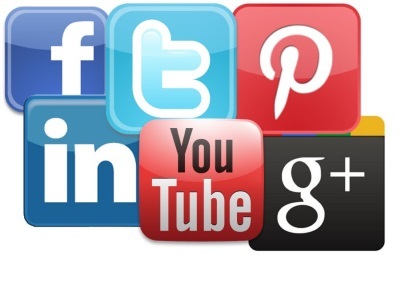 Icons of popular social media platforms including Facebook, Twitter, Pinterest, LinkedIn, YouTube and Google Plus