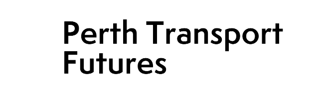 Logo displaying the text 'Perth Transport Futures' in black bold font