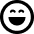 Dark smiling face statistic icon