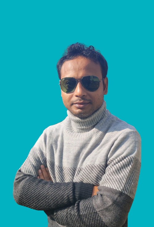 Professional profile photo of Atanu Samanta wearing sunglasses against a turquoise background